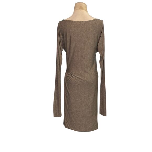 Rebecca Taylor taupe long sleeves knit dress size Medium - Picture 8 of 15
